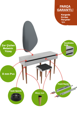 Howood Şık ve Lüks Makyaj Masası