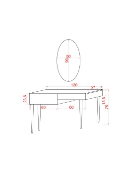 Chis Şık Aynalı Makyaj Masası