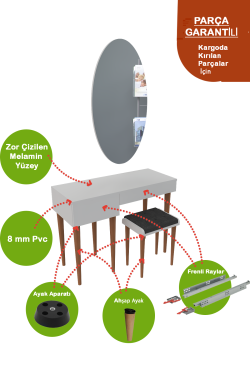 Chis Şık Aynalı Makyaj Masası