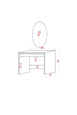 Luxu Makyaj Masası Şık Görünümlü